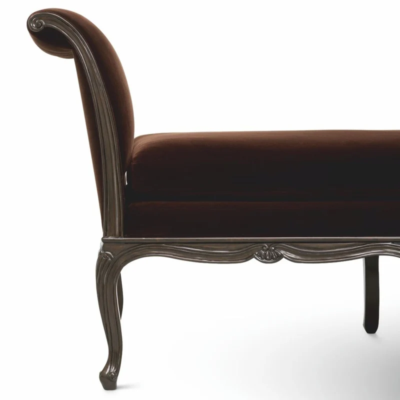 Casa Padrino Luxus Barock Samt Sitzbank Dunkelbraun 172 cm - Luxus Barock Wohnzimmer & Hotel Möbel