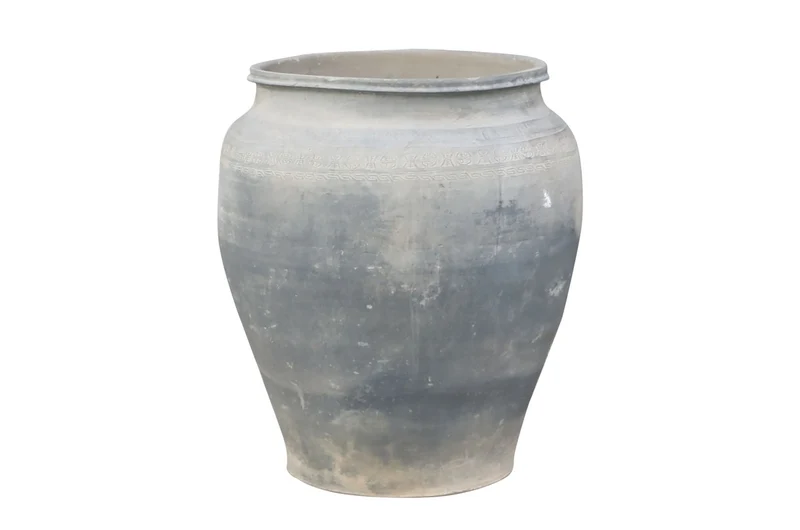 Casa Padrino Luxus Vase 52 x 52 x H. 62 cm - Große Terrakotta Vase im rustikalen Antik-Look - Luxus Deko Accessoires