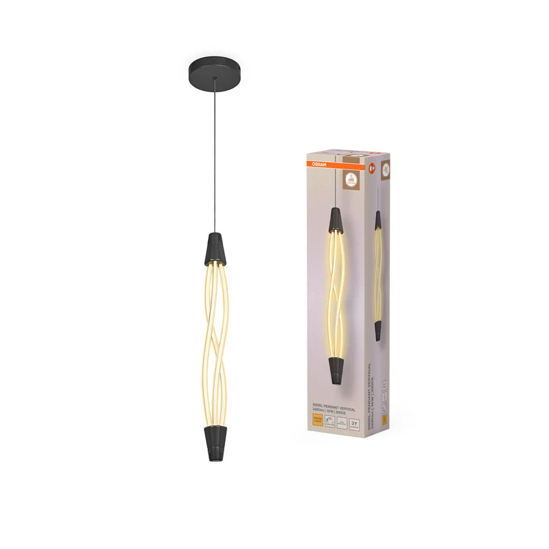 OSRAM DECOR Lampada a sospensione Swirl verde 18W 830 Click DIM