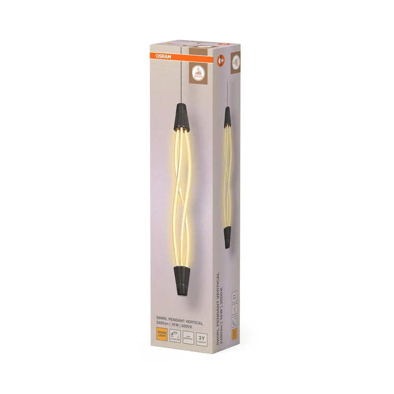 OSRAM DECOR Lampada a sospensione Swirl verde 18W 830 Click DIM