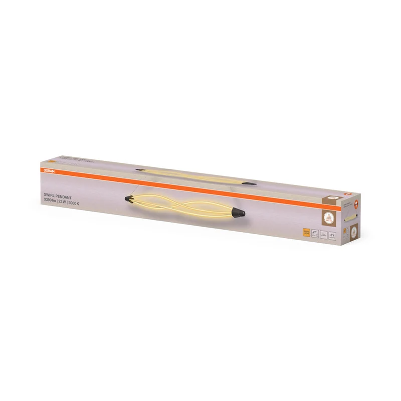 OSRAM DECOR Lampada a sospensione Swirl, 22W, 3000K, 2400lm, Bianco caldo, Dimmerabile con click