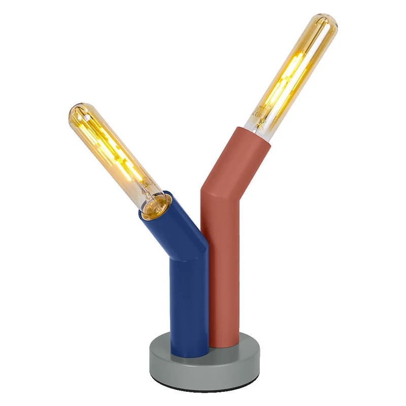 OSRAM DECOR Lampada da tavolo Straw, 2 fiamme, E27, Multicolore