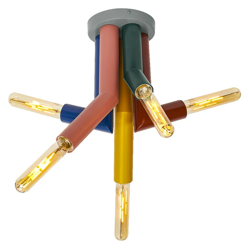 OSRAM DECOR Lampada da soffitto Straw, 5 fiamme, E27, Multicolore