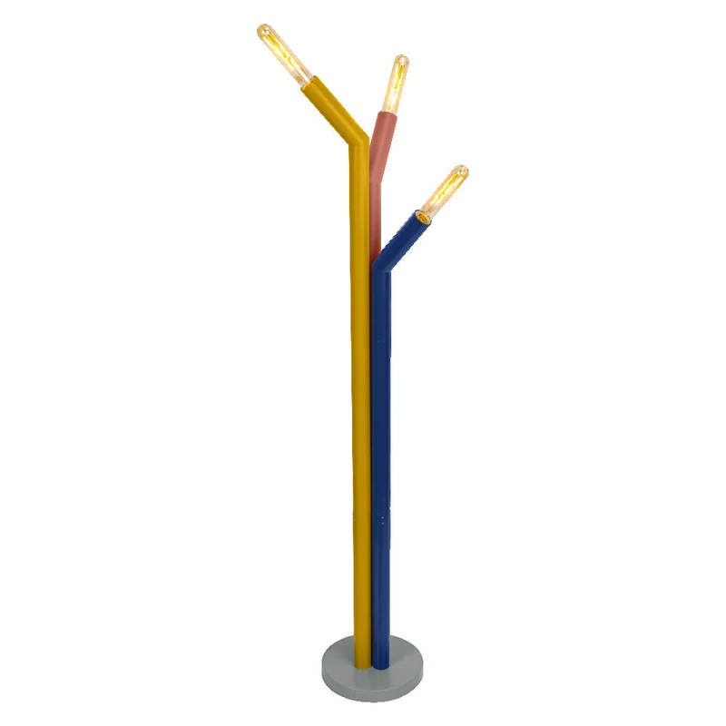 OSRAM DECOR Lampada da terra in paglia, 3 fiamme, E27, Multicolore