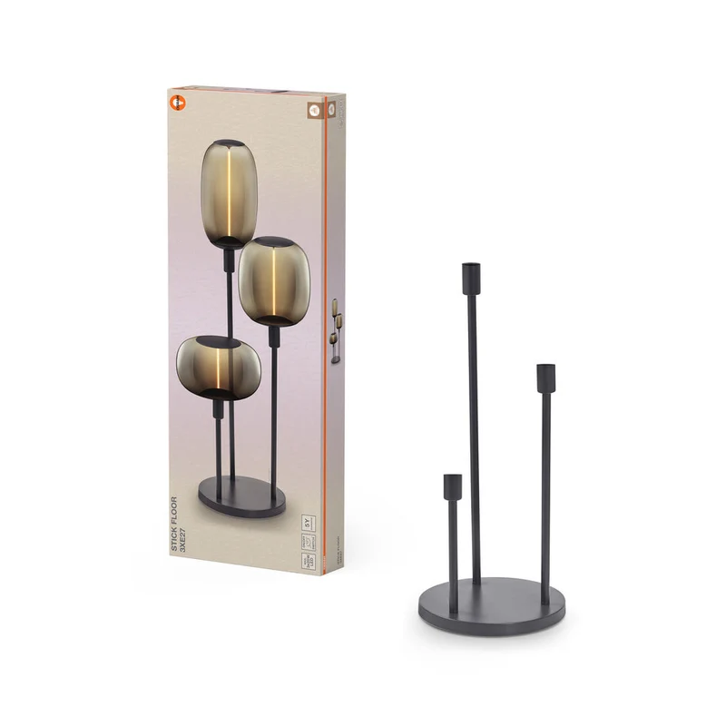 OSRAM Decor Stick Floor Dark Grey Lampada da terra 78cm 3x E27