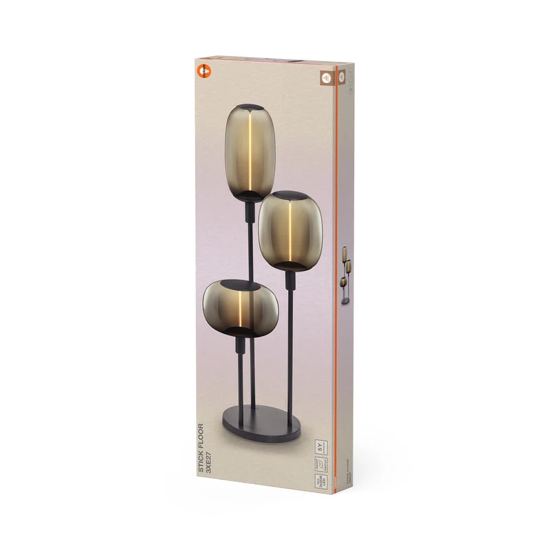 OSRAM Decor Stick Floor Dark Grey Lampada da terra 78cm 3x E27