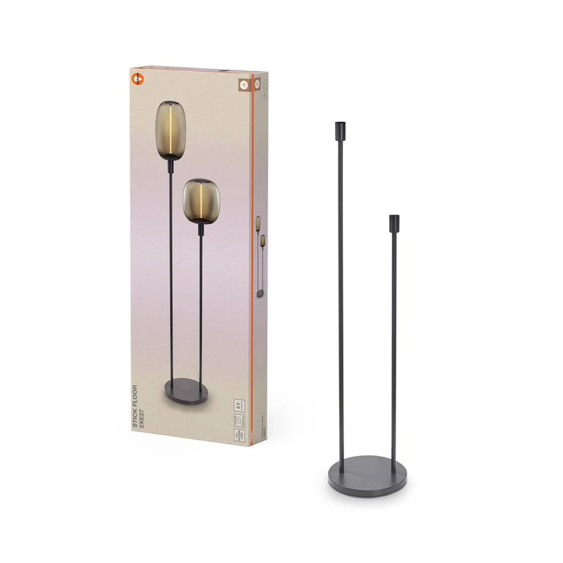 OSRAM Decor Stick Floor Dark Grey Lampada da terra 146cm 2x E27