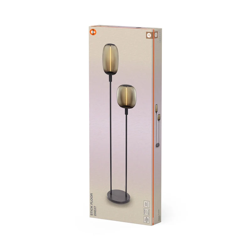 OSRAM Decor Stick Floor Dark Grey Lampada da terra 146cm 2x E27