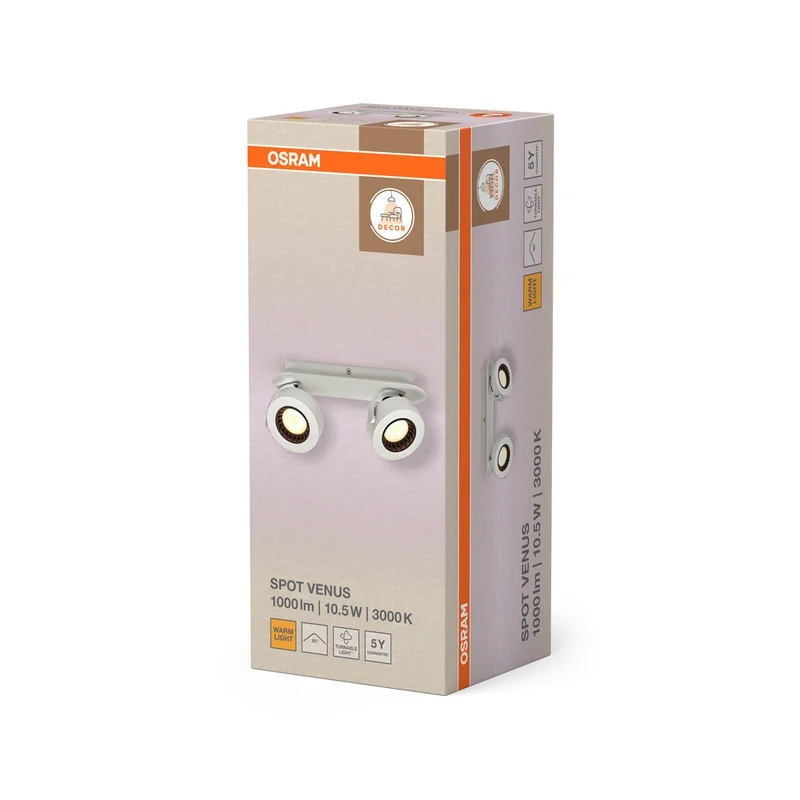 OSRAM DECOR SPOT VENUS lampada da soffitto, 10,5W, 450lm, bianco