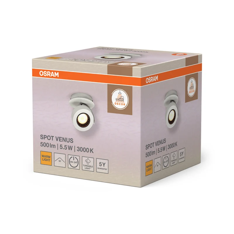 OSRAM DECOR SPOT VENUS Applique, 5,5W, 210lm, bianco