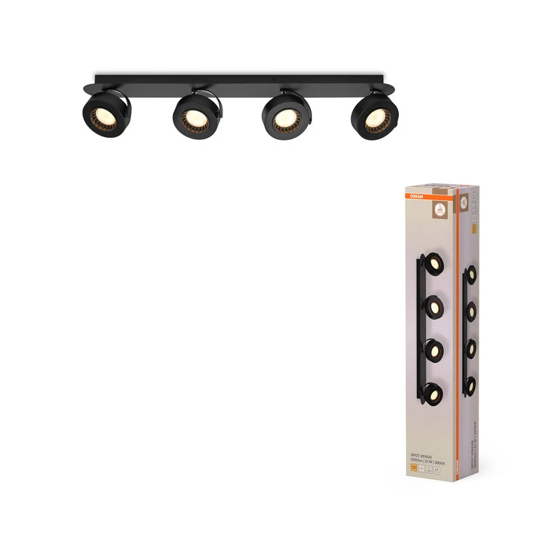 OSRAM DECOR SPOT VENUS lampada da soffitto, 21W, 910lm, nero