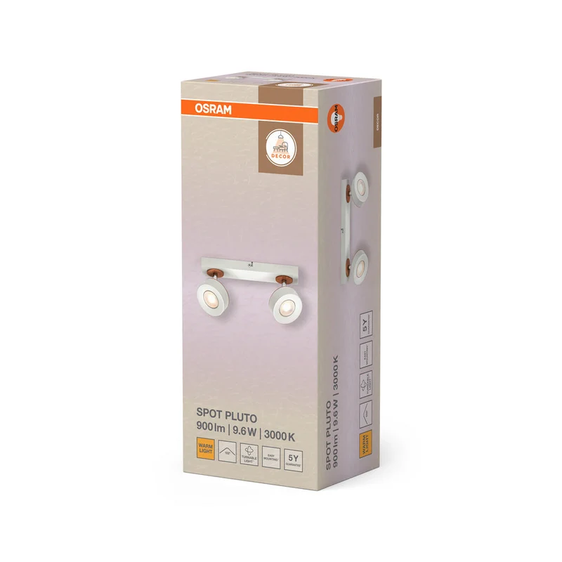 OSRAM DECOR SPOT PLUTO lampada da soffitto, 9,6W, 615lm, bianco