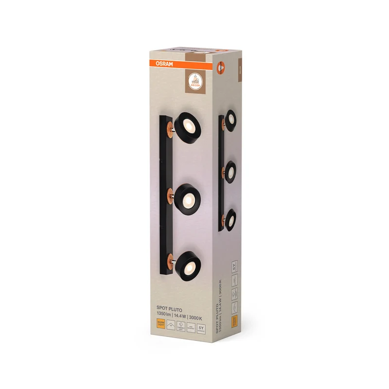 OSRAM DECOR SPOT PLUTO lampada da soffitto, 14,4W, 960lm, nero