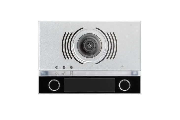 URMET 1168/142 - Frontalino Alpha per modulo audio/video con 2 tasti Nero