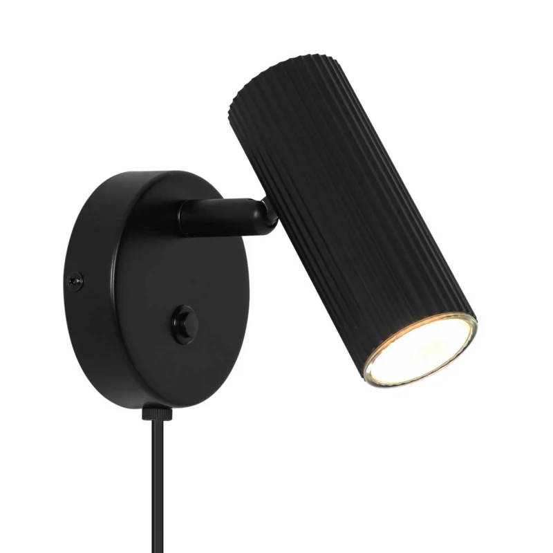 Vico - Applique murale avec port USB-C en acier, style moderne