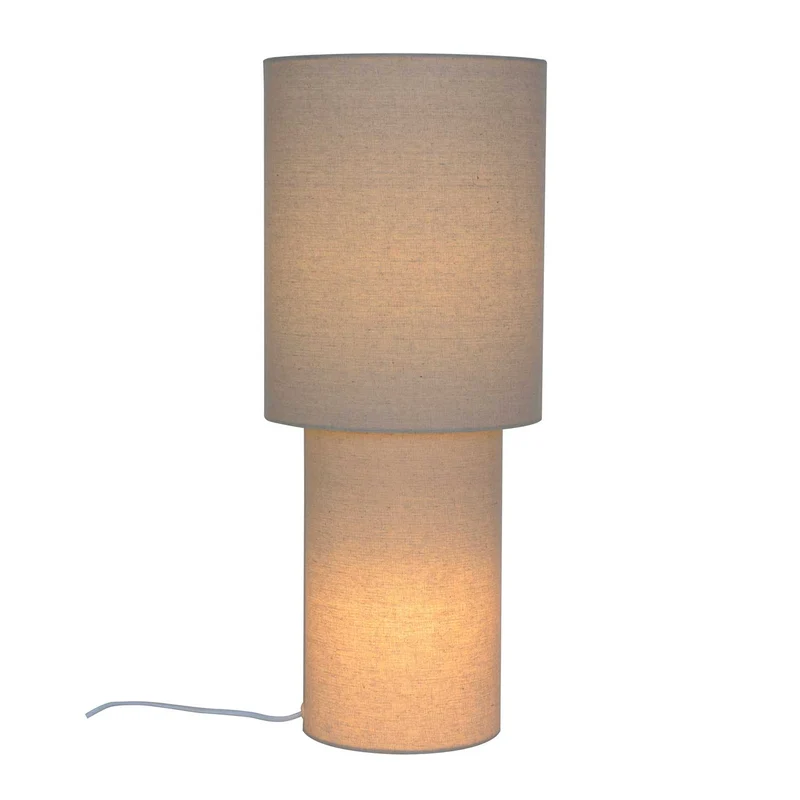 Izara - Lampadaire colonne textile en tissu, style japandi