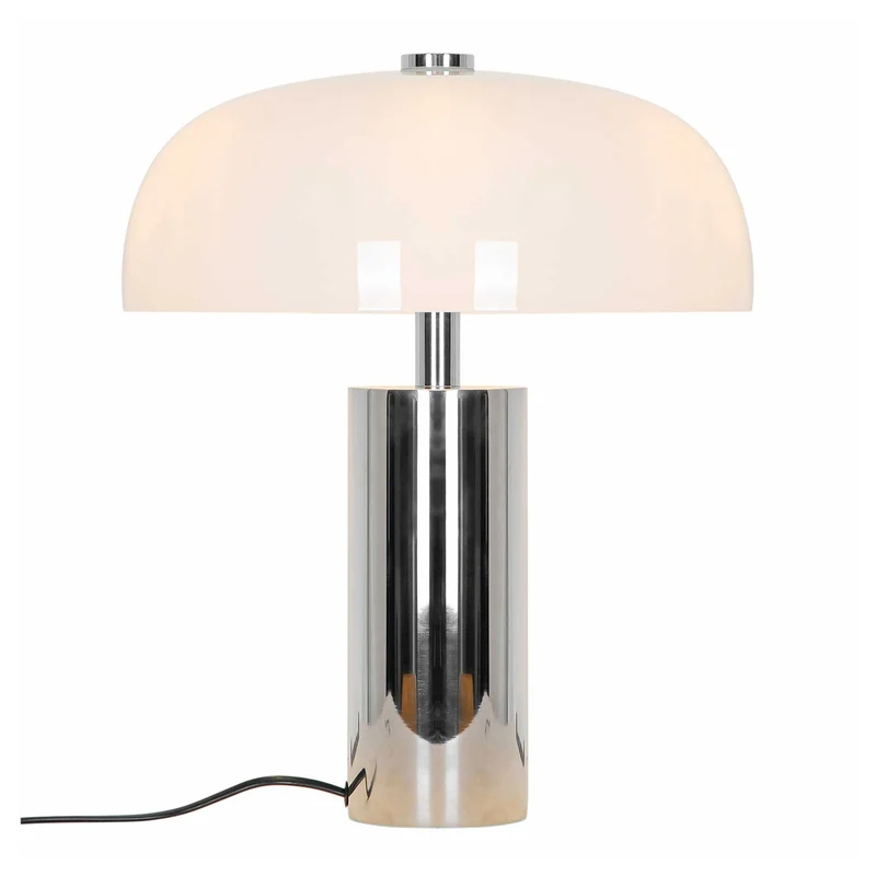Gabrielle - Lampe à poser à éléments de verre en acier et verre, style vintage