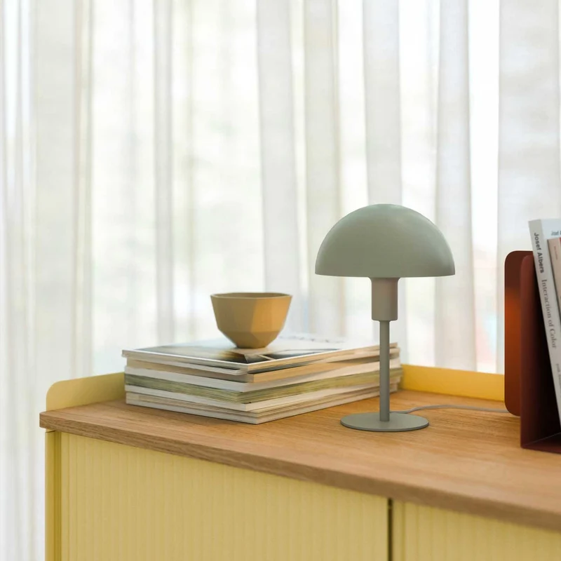 Ellen Mini - Lampe à poser champignon colorée en acier, style moderne