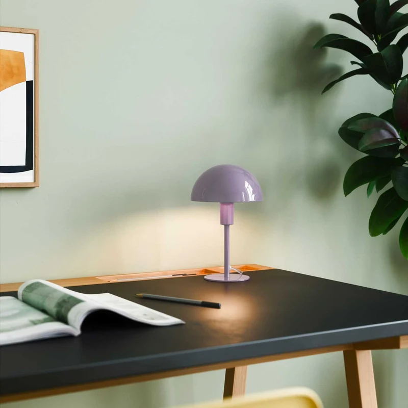 Ellen Mini - Lampe à poser champignon colorée en acier, style moderne