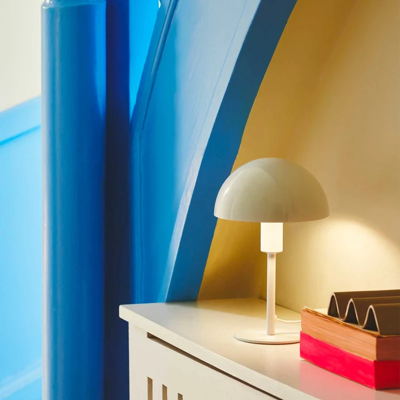 Ellen Mini - Lampe à poser champignon colorée en acier, style moderne