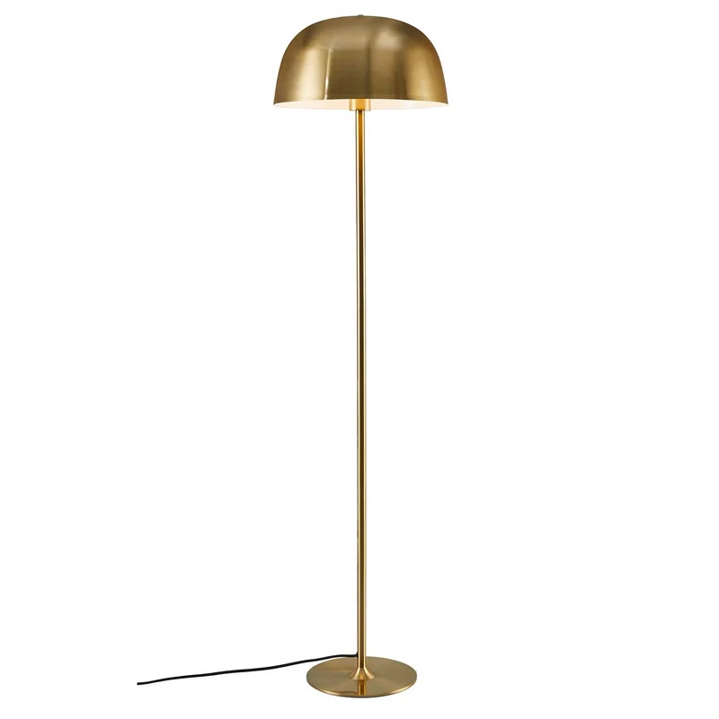 Cera - Lampadaire à coupole métallique en acier, style Art déco
