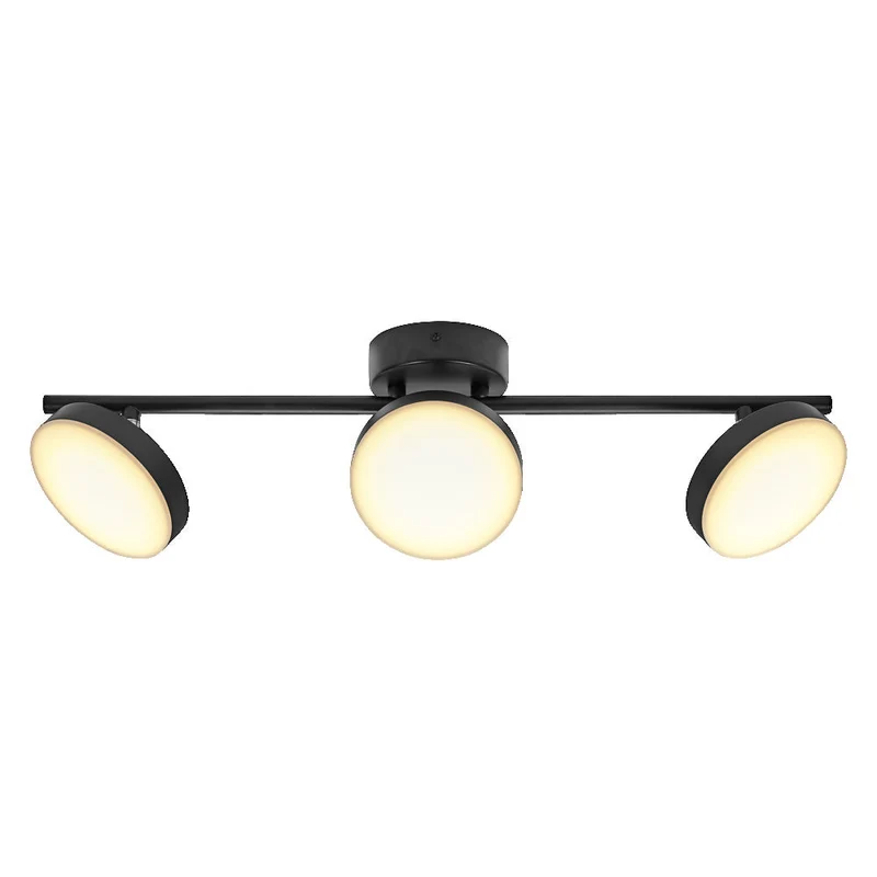 OSRAM DECOR Spot Moon lampada da soffitto nera, 3 faretti, 16W