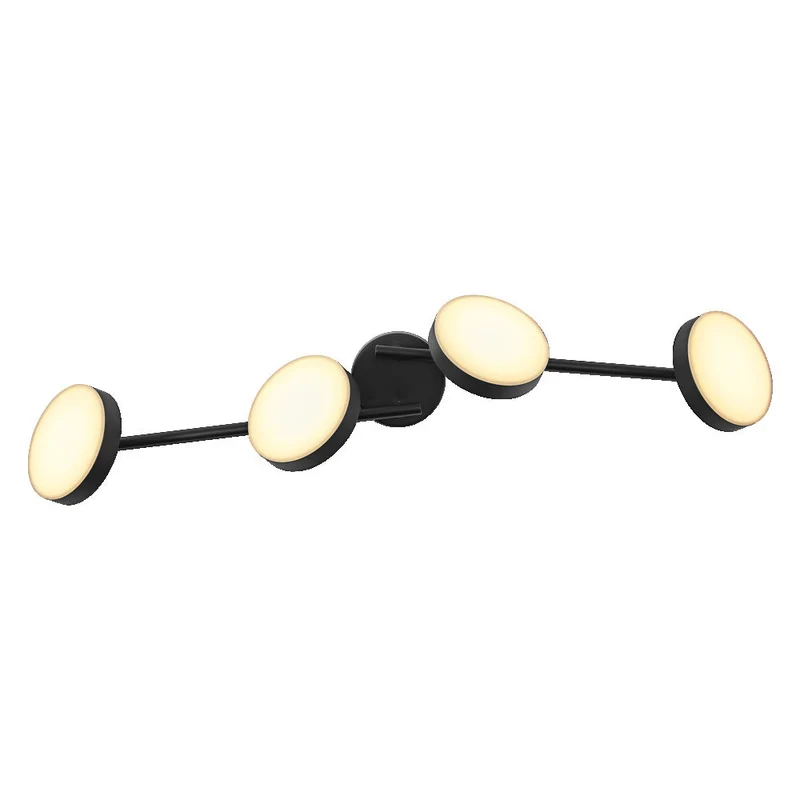 OSRAM DECOR Spot Moon lampada da soffitto nera, 4 faretti, 21W