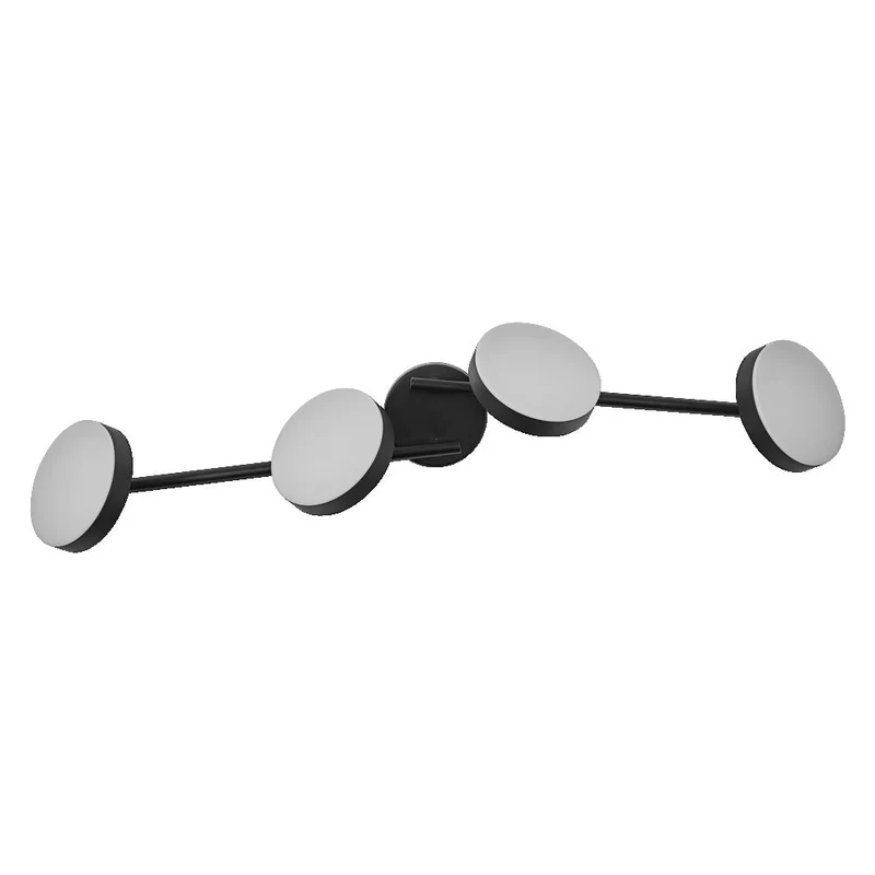 OSRAM DECOR Spot Moon lampada da soffitto nera, 4 faretti, 21W