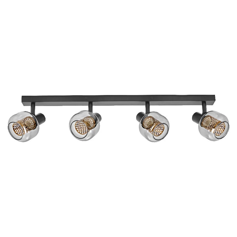 OSRAM DECOR Spot Firefly lampada da soffitto, lampada OSRAM inclusa, nero, 4 x 2.8W, E14