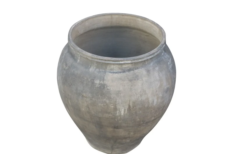 Casa Padrino Luxus Vase 55 x 55 x H. 62 cm - Große Terrakotta Vase im rustikalen Antik-Look - Luxus Deko Accessoires