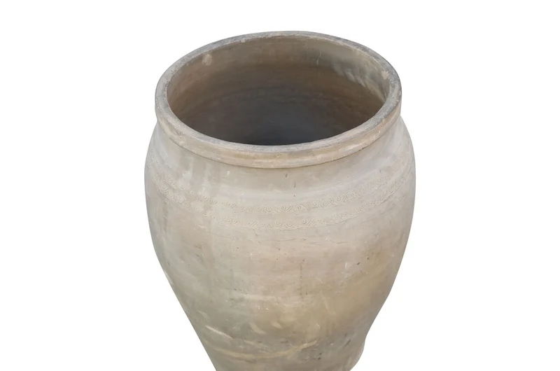 Casa Padrino Luxus Vase 48 x 48 x H. 61 cm - Große Terrakotta Vase im rustikalen Antik-Look - Luxus Deko Accessoires