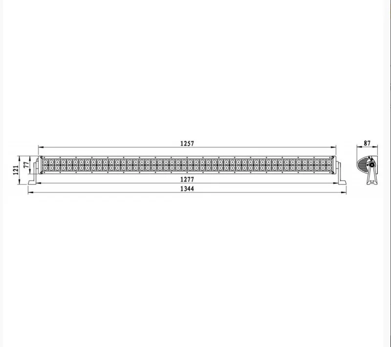 Barra luminosa a LED curva / Flood Beam / Curva / 96x LED / 1344 mm