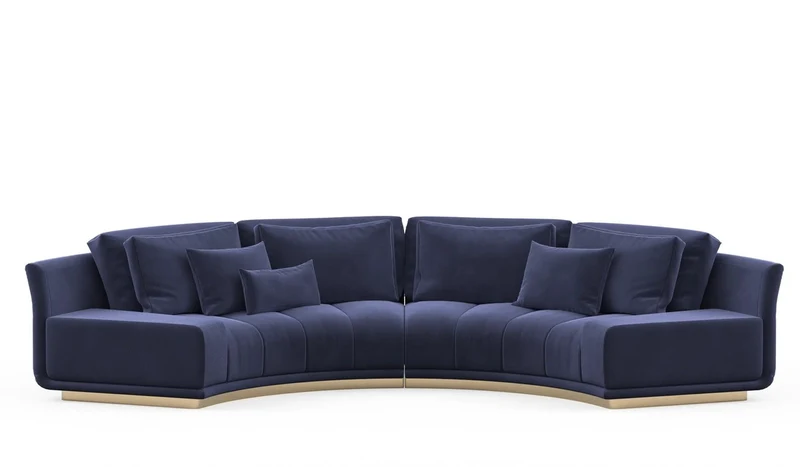 Casa Padrino Luxus Ecksofa Dunkelblau - Hochwertige Verarbeitung - Moderne Wohnzimmer Möbel - Luxus Qualität