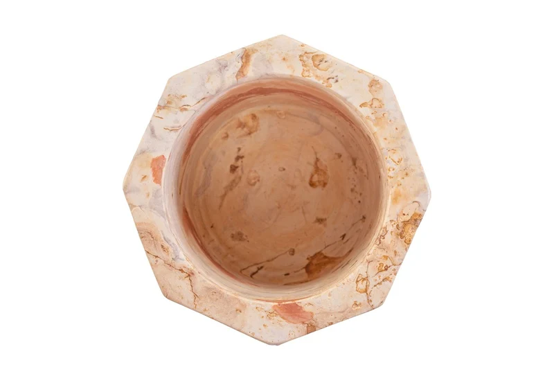 Casa Padrino Luxus Vase Mehrfarbig 14 x 14 x H. 16 cm - Vase und Weinkühler aus hochwertigem Sandstein - Luxus Deko Accessoires