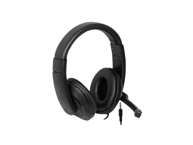 Trevi cuffie con microfono per videochiamate, cuffie da gaming e web call per pc, tablet, computer con cavo jack