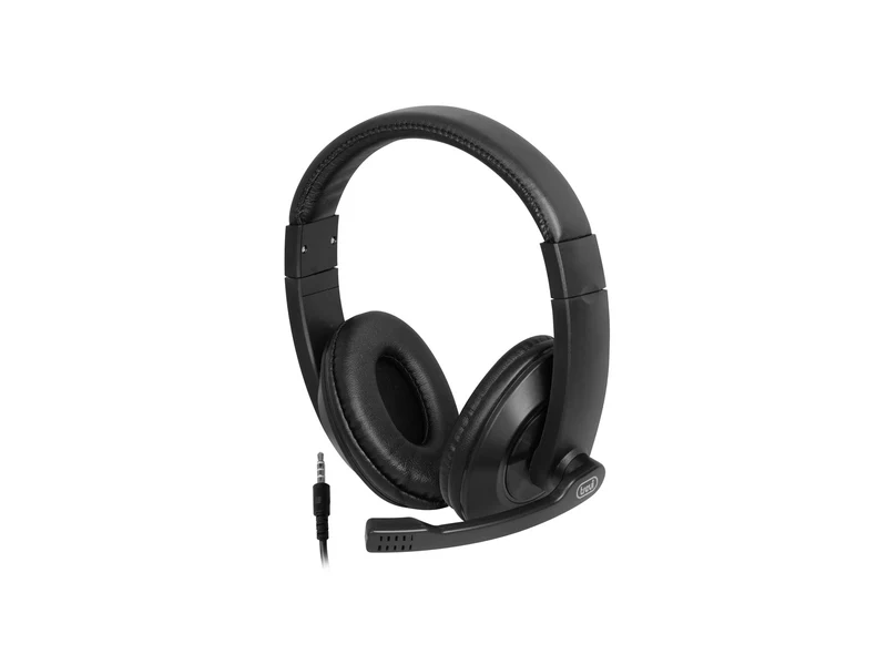 Trevi cuffie con microfono per videochiamate, cuffie da gaming e web call per pc, tablet, computer con cavo jack