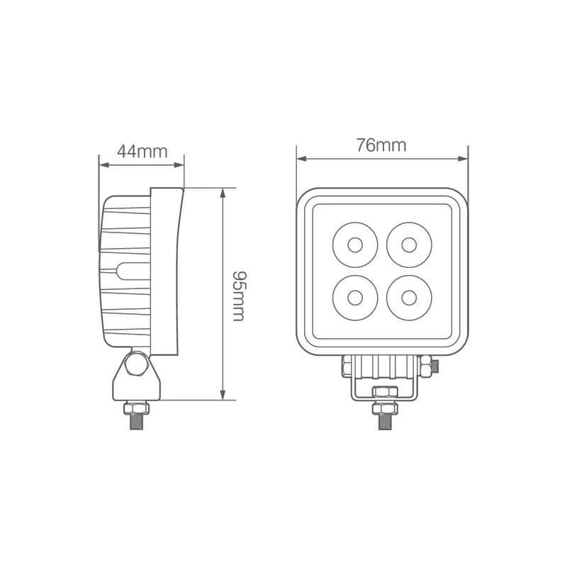 LED Autolamps Lampada da incasso quadrata compatta / 12 Watt