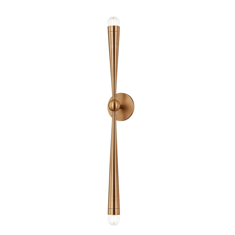Keanu - Applique murale en verre et acier bronze, style contemporain