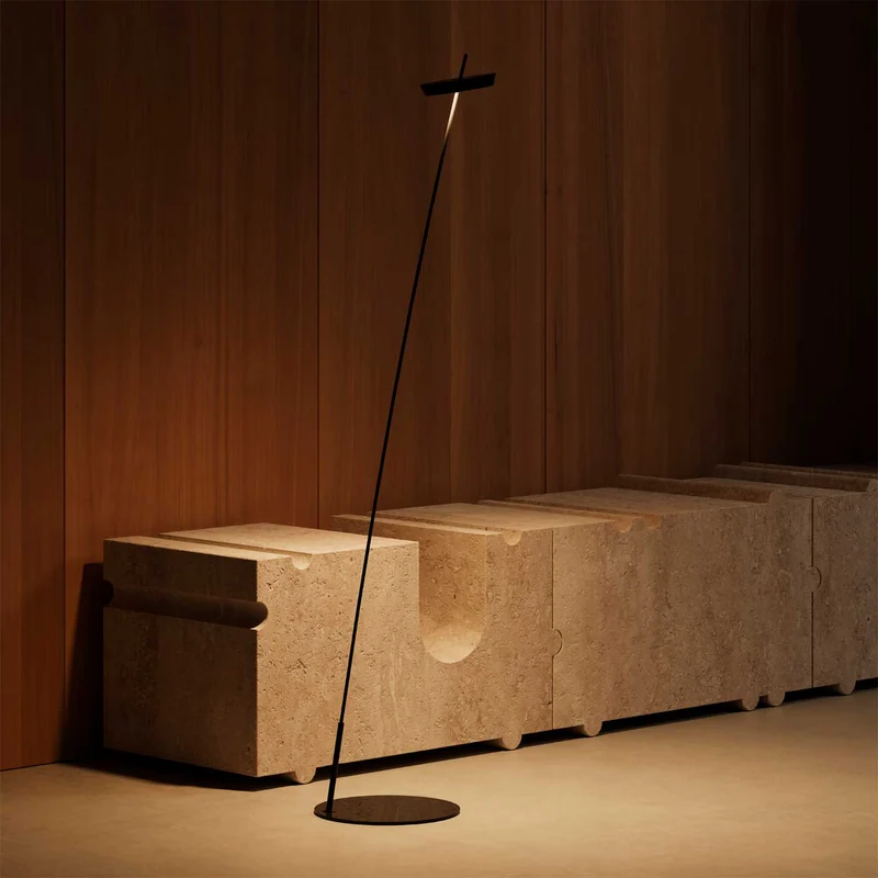 Mahina - Lampadaire LED sans fil en acier, style minimaliste