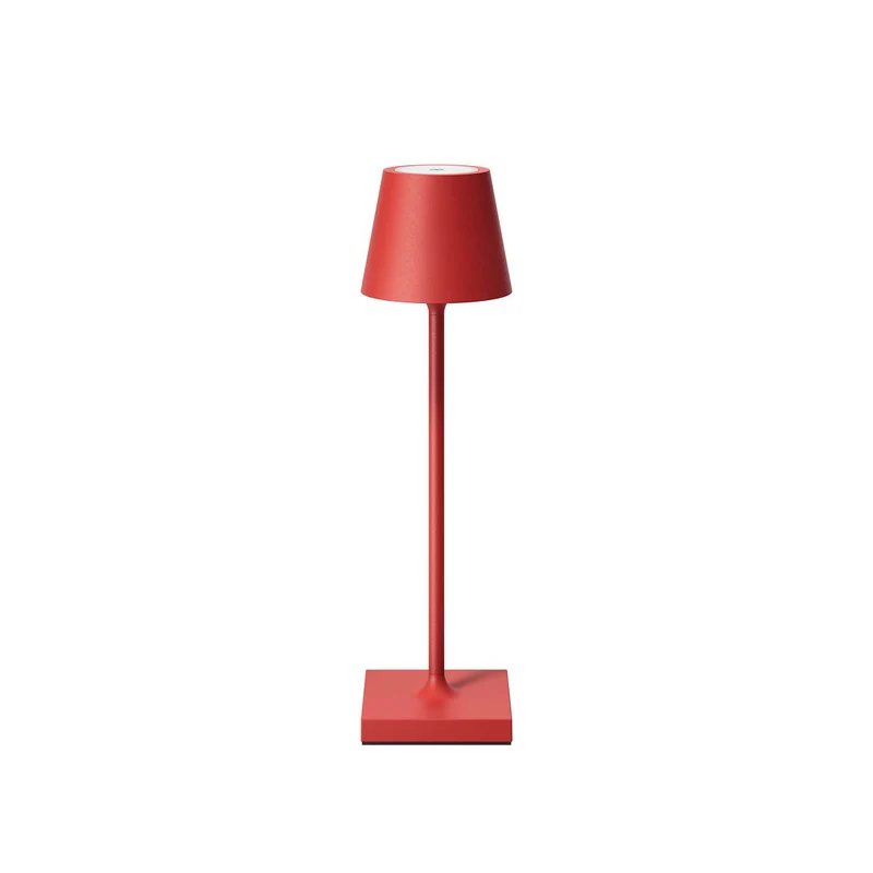 Nuindie Pocket - Lampe à poser LED sans fil IP54 en acier laqué, style minimaliste