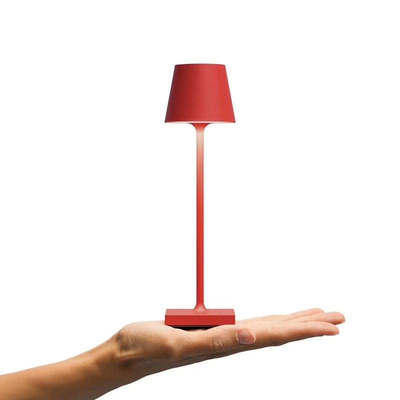 Nuindie Pocket - Lampe à poser LED sans fil IP54 en acier laqué, style minimaliste