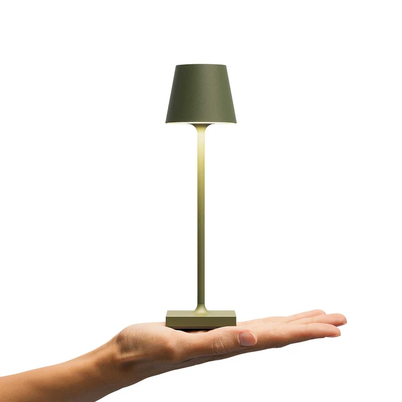 Nuindie Pocket - Lampe à poser LED sans fil IP54 en acier laqué, style minimaliste