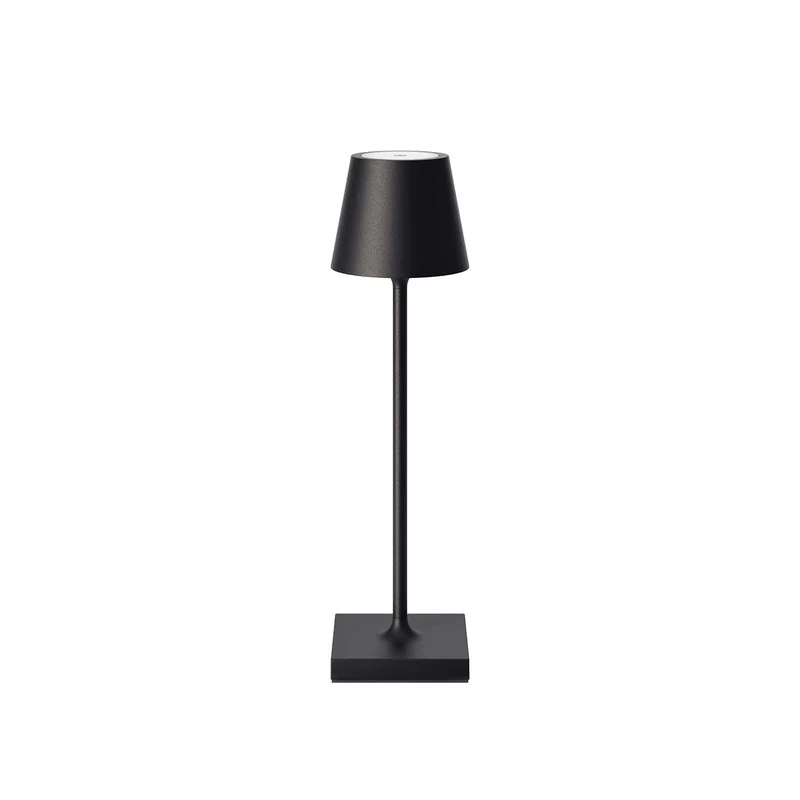 Nuindie Pocket - Lampe à poser LED sans fil IP54 en acier laqué, style minimaliste