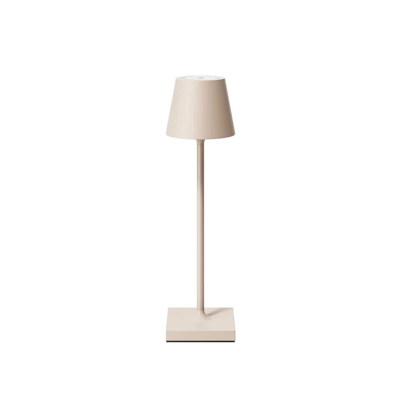 Nuindie Pocket - Lampe à poser LED sans fil IP54 en acier laqué, style minimaliste