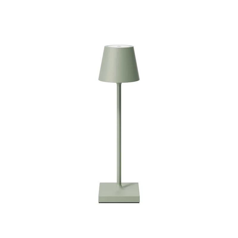 Nuindie Pocket - Lampe à poser LED sans fil IP54 en acier laqué, style minimaliste