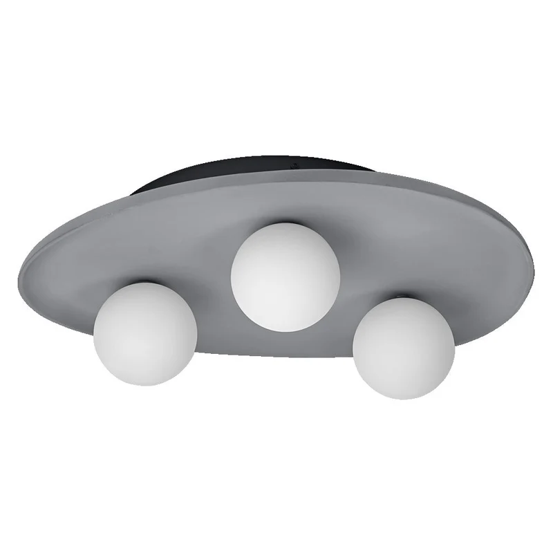 OSRAM DECOR Concrete Nest lampada da soffitto grigia, 3 fiamme, G9