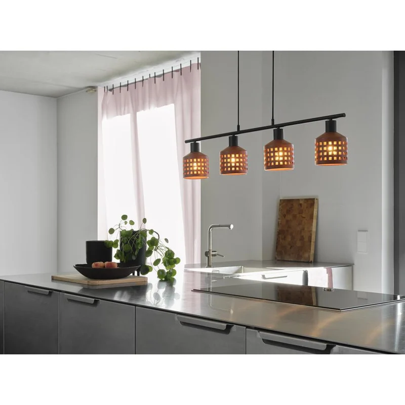 OSRAM DECOR Lampada a sospensione in argilla per finestre LN 4xE27 Marrone