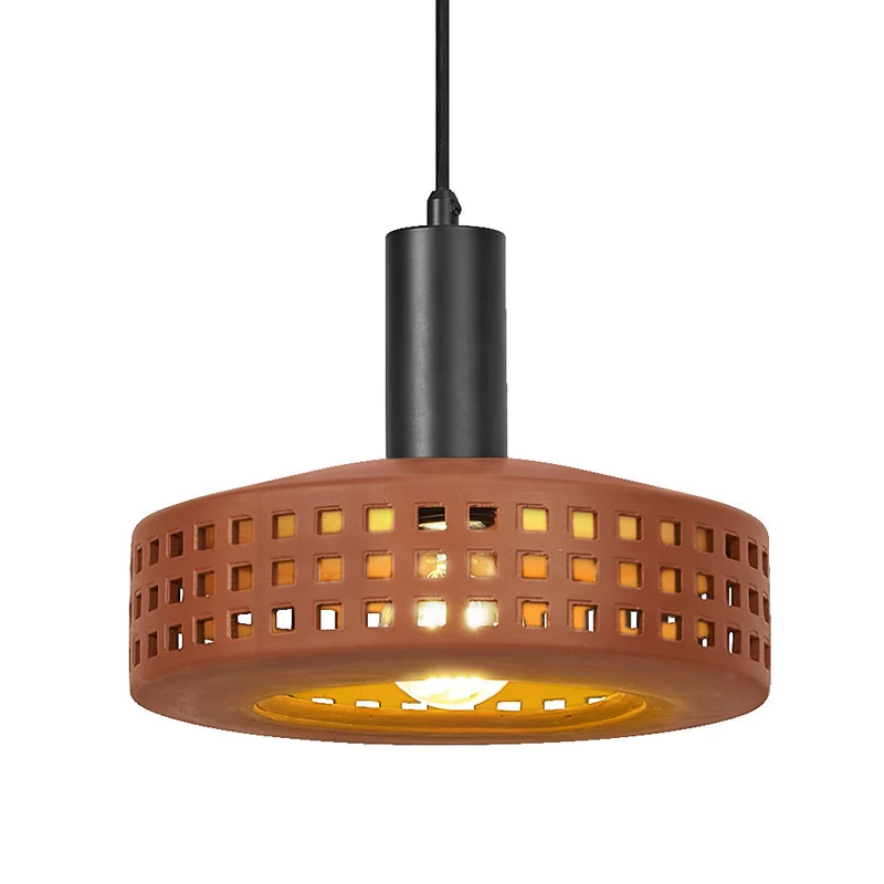 OSRAM DECOR Lampada a sospensione Clay Windows Marrone, E27