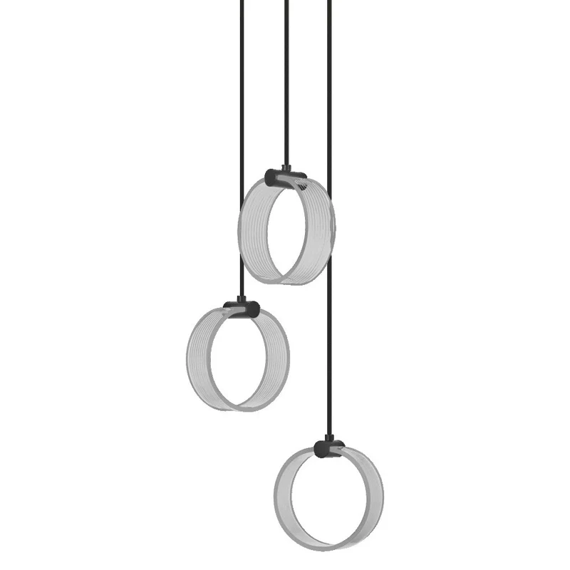 OSRAM DECOR Lampada a sospensione Circle, 3 pendenti, 20W, Click CCT Nero