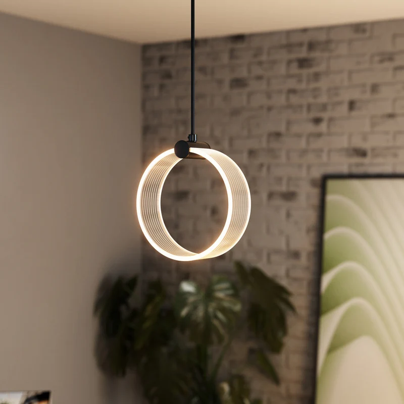 OSRAM DECOR Lampada a sospensione Circle, 3 pendenti, 8W, Click CCT Nero